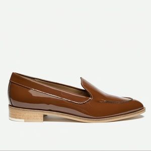 Everlane Modern Loafers in Brown Patent Leather